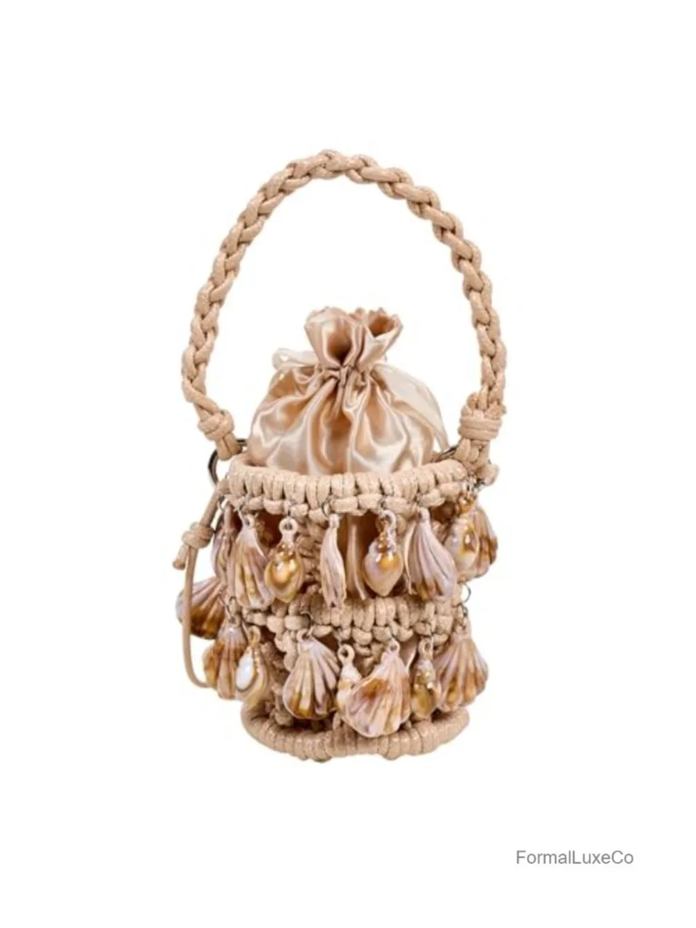 Shell Purse Clutch Purses, Seashell Beaded Clutch Bag for Women, Luxury